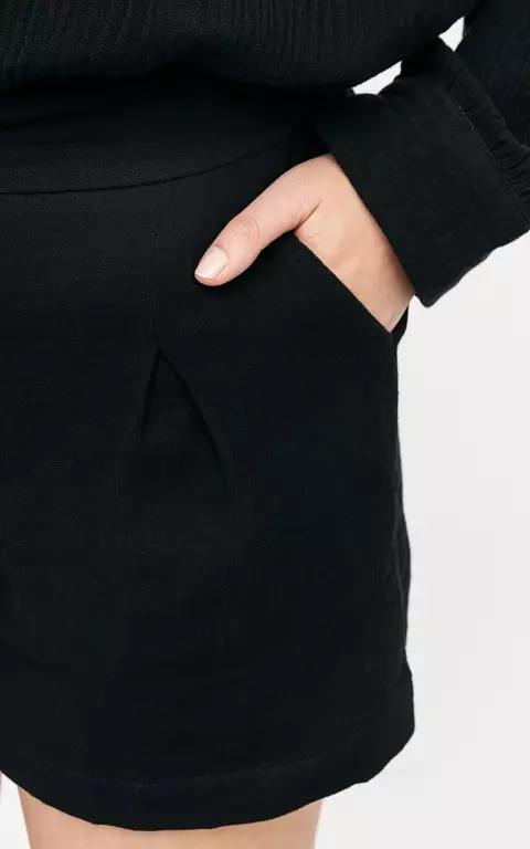 Baumwoll-Shorts mit Taschen schwarz