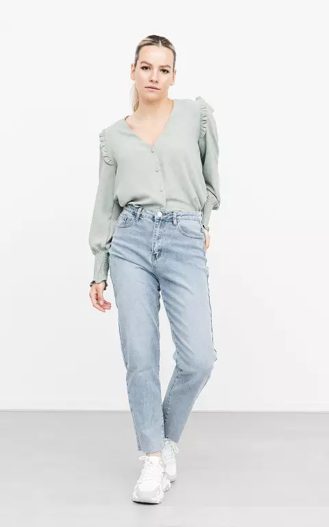 High waist mom jeans lichtblauw