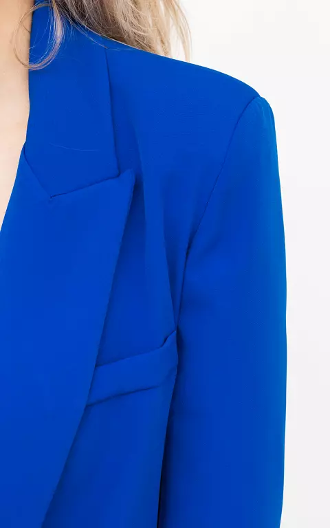Oversized blazer met schoudervulling kobalt blauw