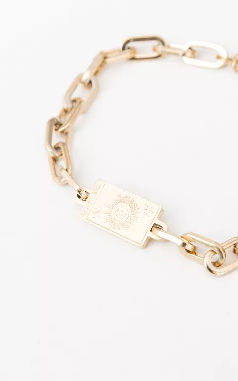Gold-coloured bracelet with chains gold