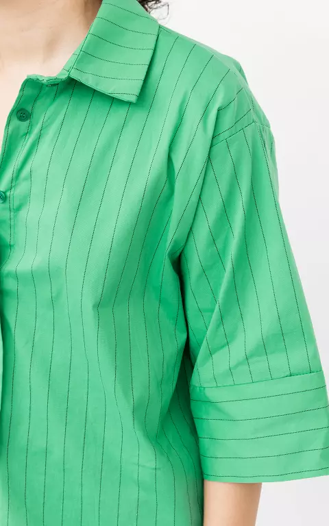 Blouse with short sleeves green
