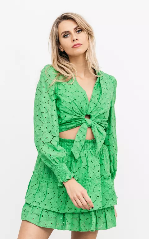 Crop top with embroidered details 