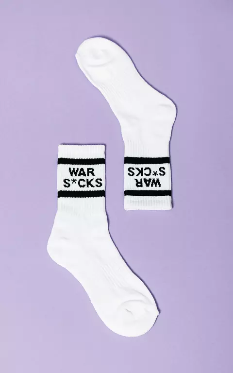 Cotton “War Socks” white black