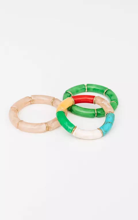 Marble look armband multicolor