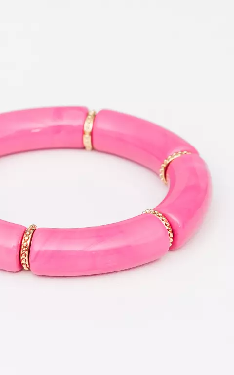 Marble look armband roze