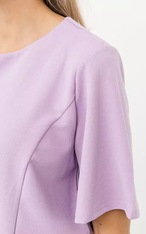 Shirt with round neck lilac
