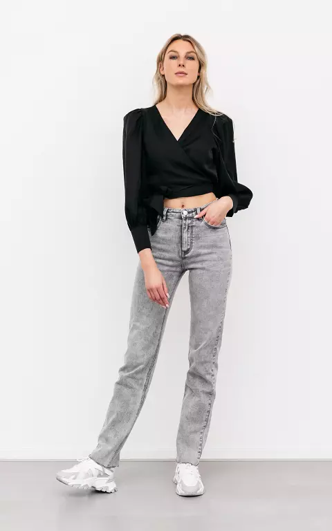 Straight Fit High Waist Jeans  