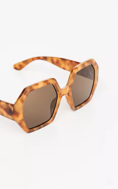 Sunglasses with print brown yellow ocher