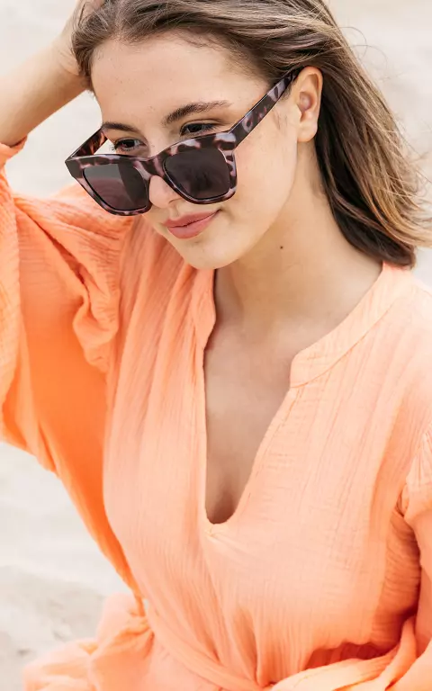 Sunglasses with print light grey dark brown