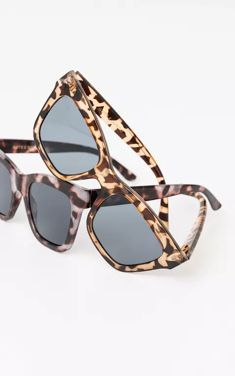Sunglasses with print light brown dark brown