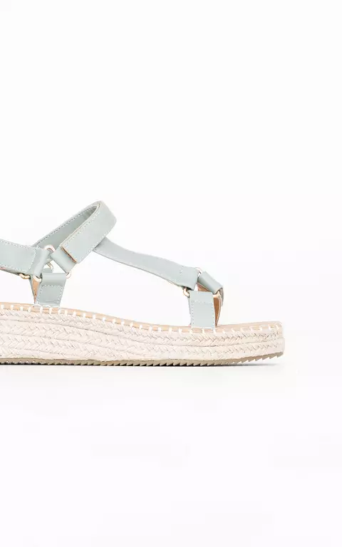 Sandals with braided sole mint