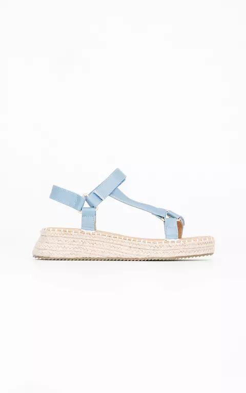 Sandals with braided sole blue