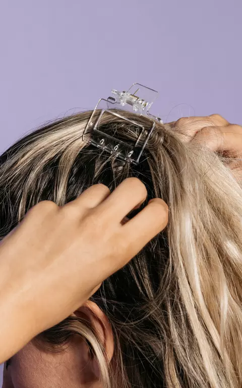 Square hairclip transparent