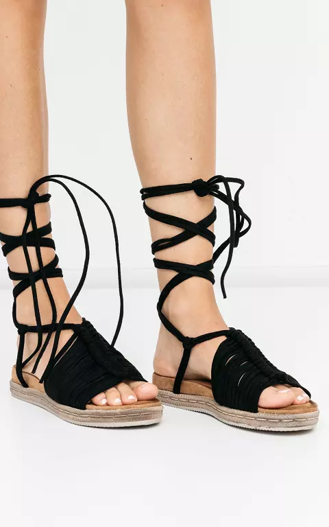 Sandals with laces black