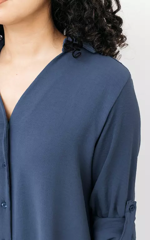 Luftiges Hemdkleid blau