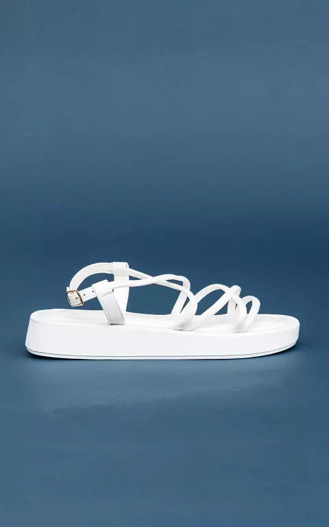 Sandaal met bandjes wit