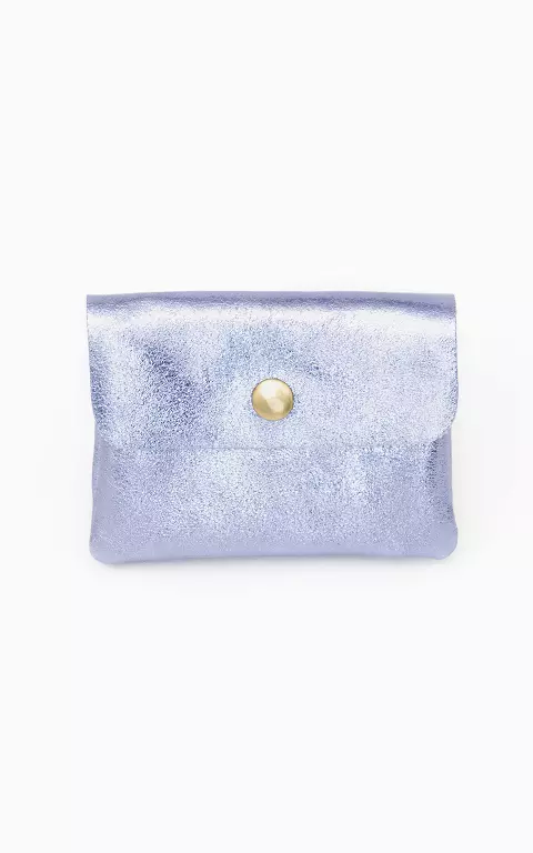 Metallic wallet with stud lilac