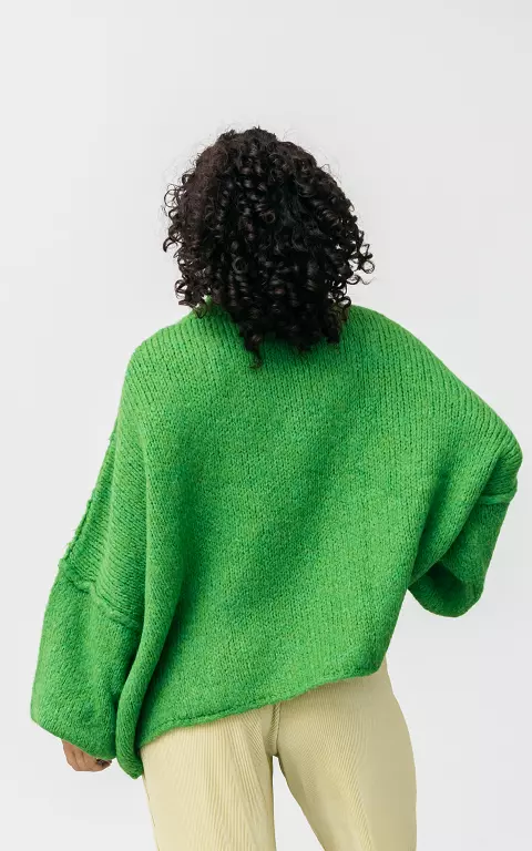 Oversized wollen trui groen