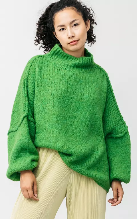 Pullover im Oversized Look grün