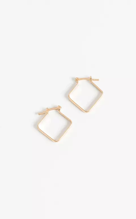Square gold filled earrings gold