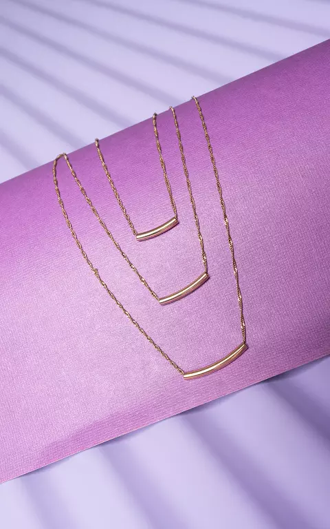 Gold filled three-layer necklace 