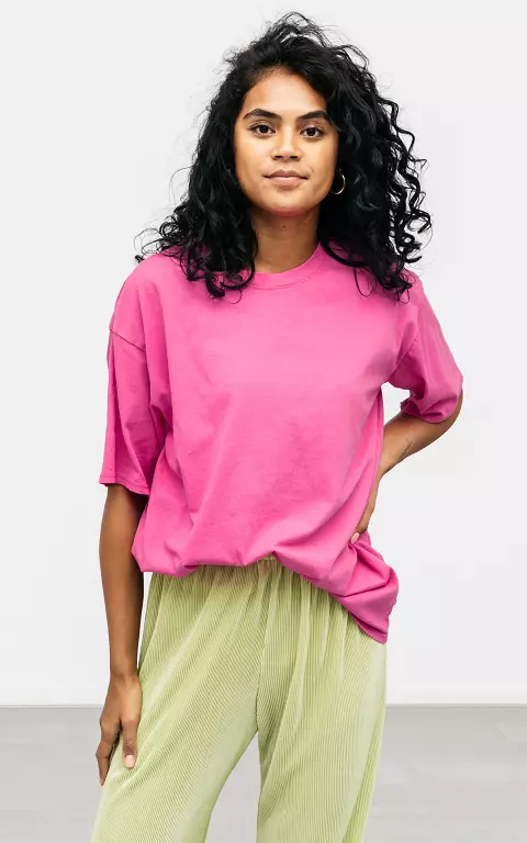 Oversized basic shirt roze