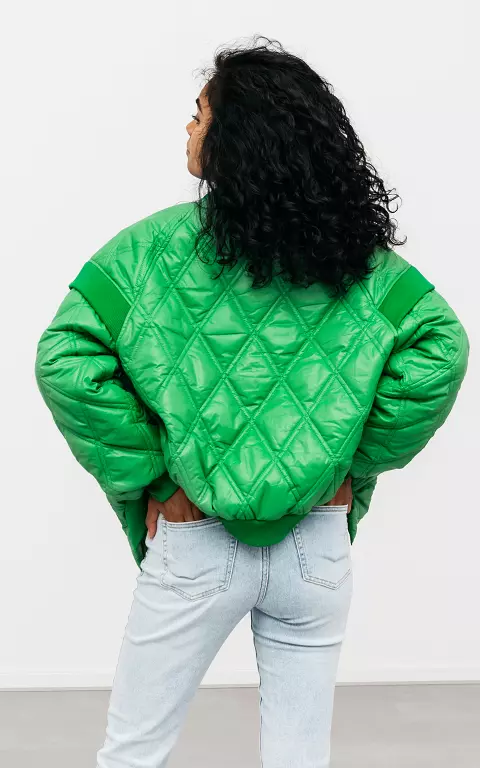 Kurze Oversized Jacke  grün