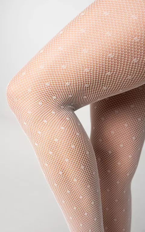 Fishnet tights with dots 