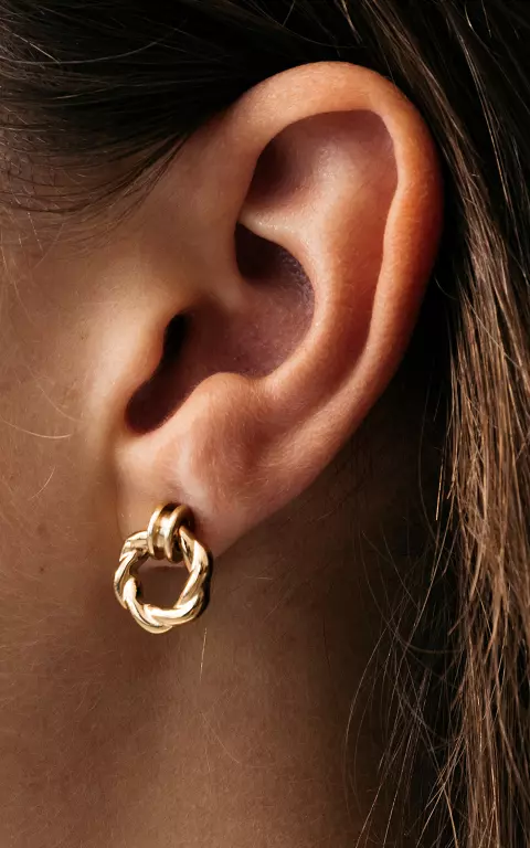 Gold-coloured stainless steel earrings gold