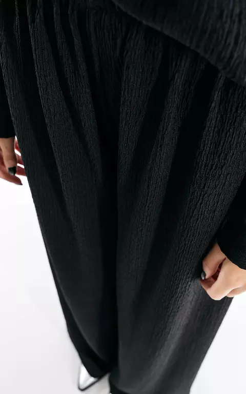 Straight Fit Hose mit elastischem Bund schwarz
