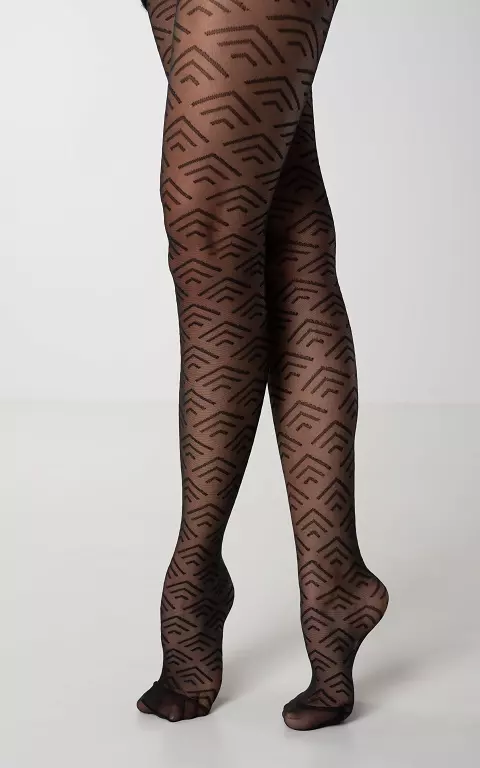 30 DEN tights with pattern 