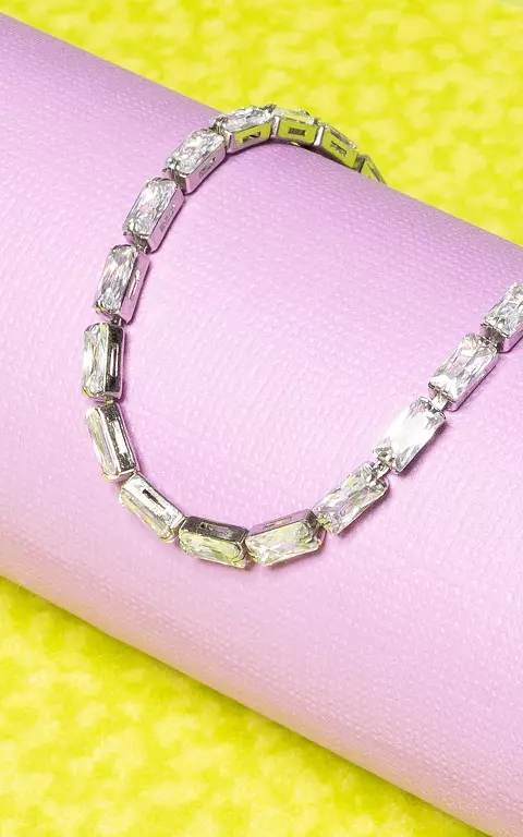 Stainless steel adjustable bracelet silver