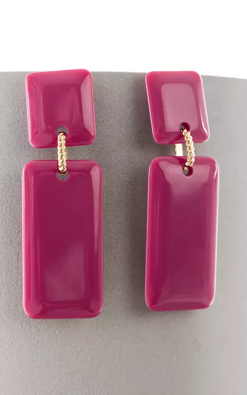 Stainless steel earrings pink