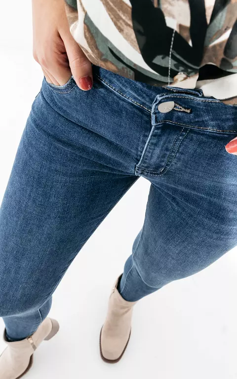 Mid waist skinny jeans donkerblauw
