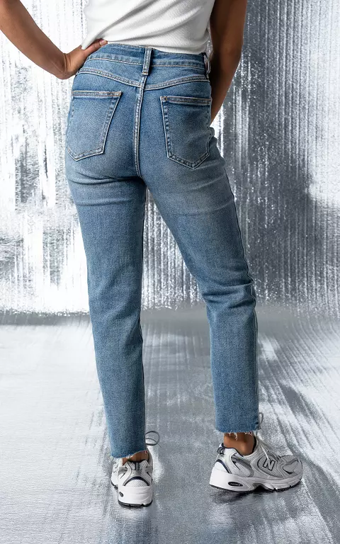 Mid waist mom jeans Lunar lichtblauw