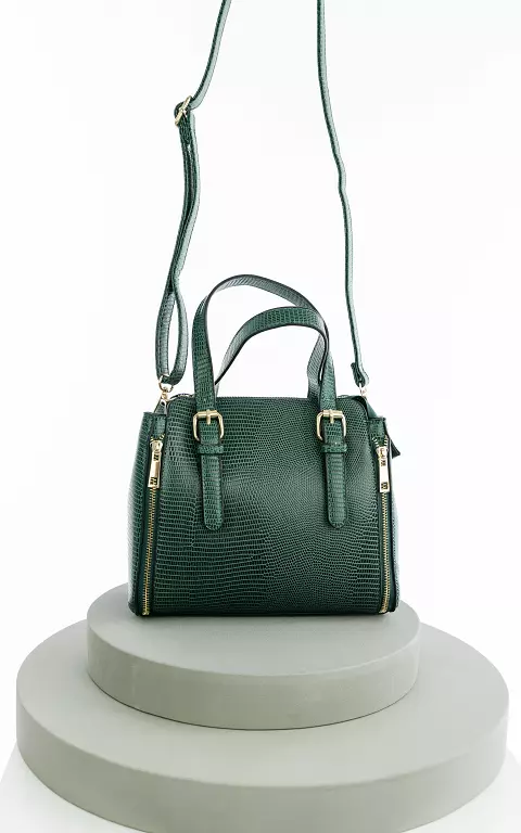Bag with gold-coloured details green