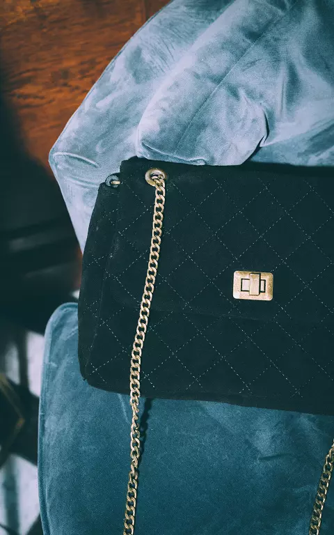 Bag with gold-coloured details black