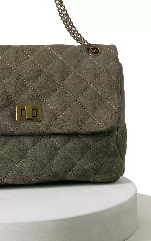 Bag with gold-coloured details green