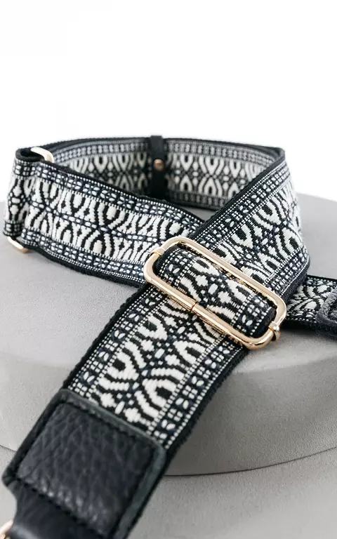 Adjustable bag strap with gold-coloured details dark blue white