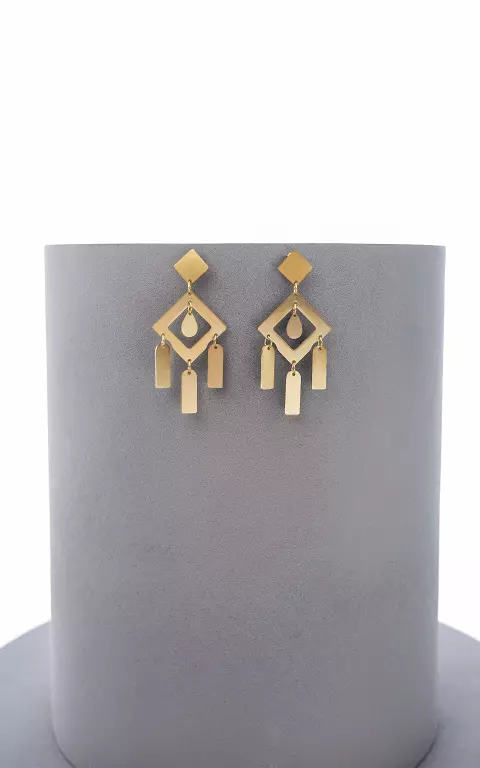 Matte earrings with pendants 