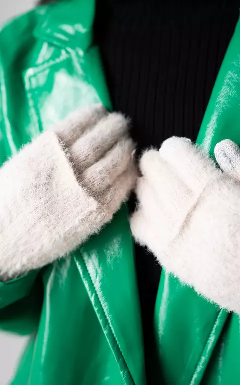 Handschoenen met touchscreen wijsvinger beige