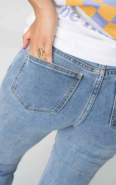 Mid-waist flared jeans Gravity light blue