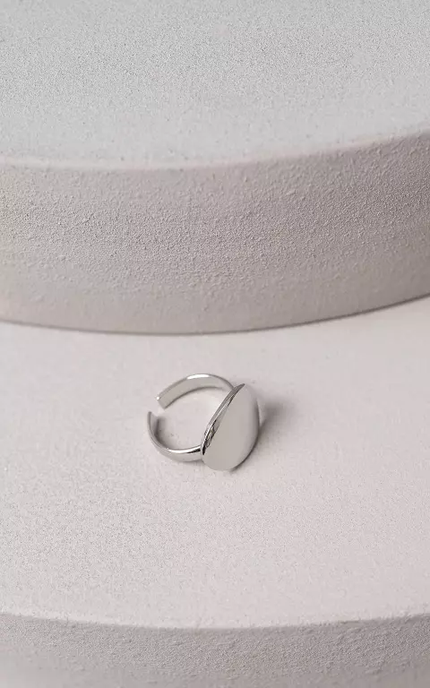 Größenverstellbarer Ring silber