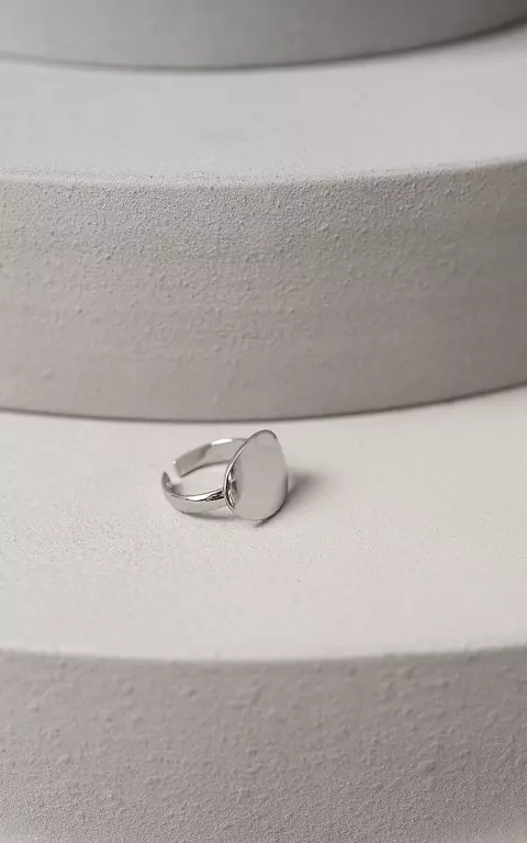 Größenverstellbarer Ring silber