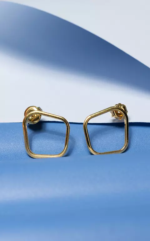 Circle-shaped earrings gold