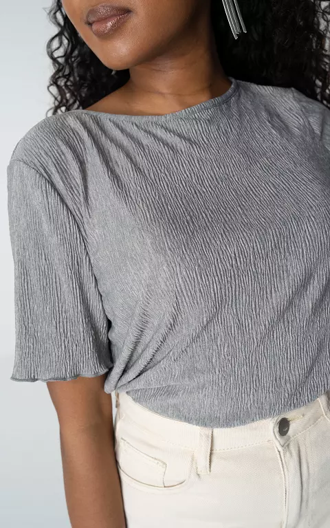 Shirt mit Rundhalsausschnitt  grau
