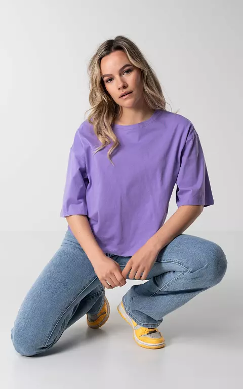 Basic cotton t-shirt purple