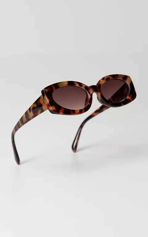 Sunglasses with polarized glasses dark brown