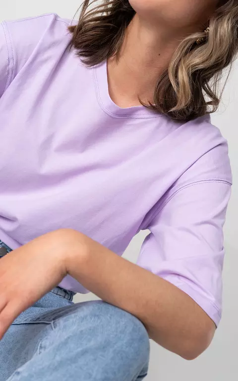 Basic cotton t-shirt lilac