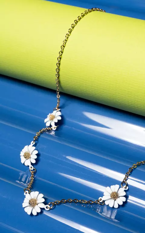 Adjustable necklace with flowers 